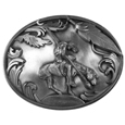 End of the Trail  Antiqued Belt Buckle